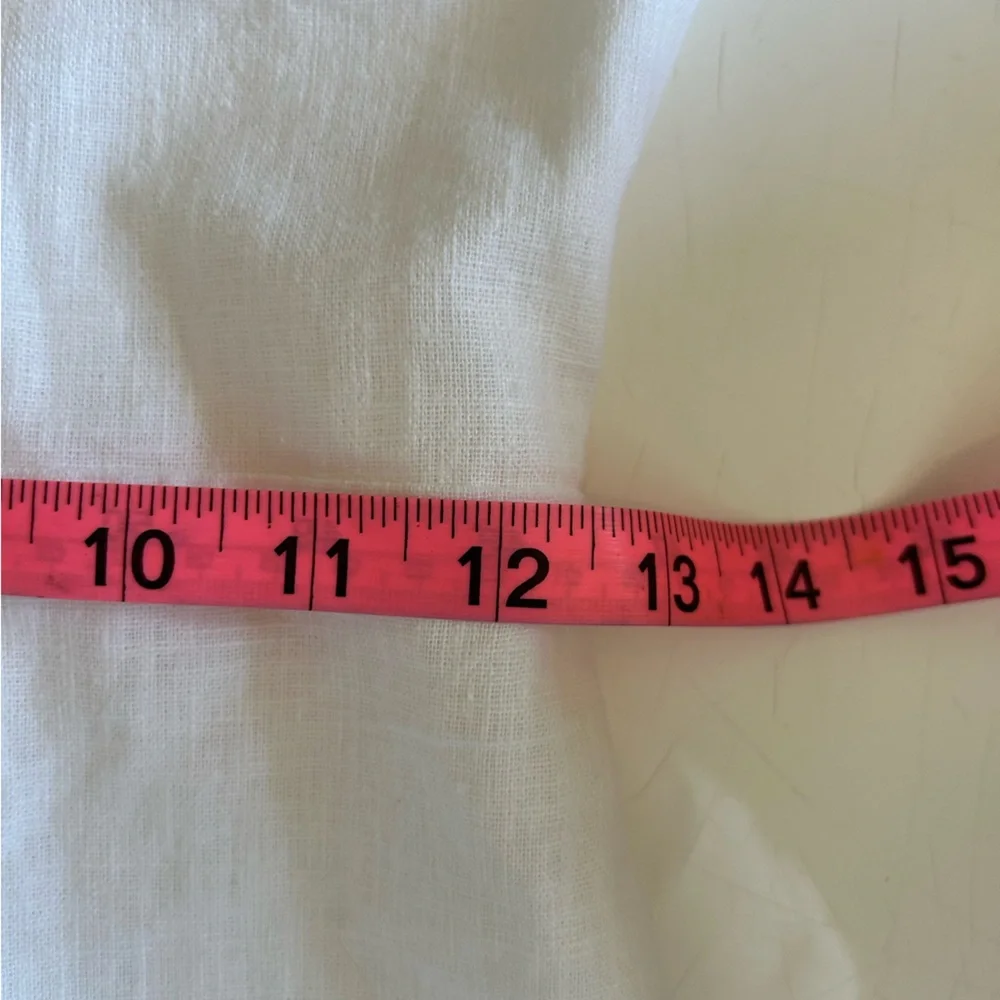 Abercrombie & Fitch XXS Petite Linen Cotton White Square-Neck Mini Dress - Picture 8 of 9